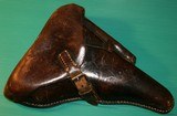 German WW2 P08 Luger Holster by Gustav Genschow-u. Co A.G., clear "jhg 41" and WaA 286 - 1 of 9