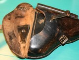 German WW2 P08 Luger Holster by Gustav Genschow-u. Co A.G., clear "jhg 41" and WaA 286 - 4 of 9