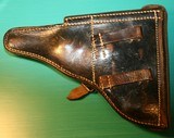 German WW2 P08 Luger Holster by Gustav Genschow-u. Co A.G., clear "jhg 41" and WaA 286 - 7 of 9