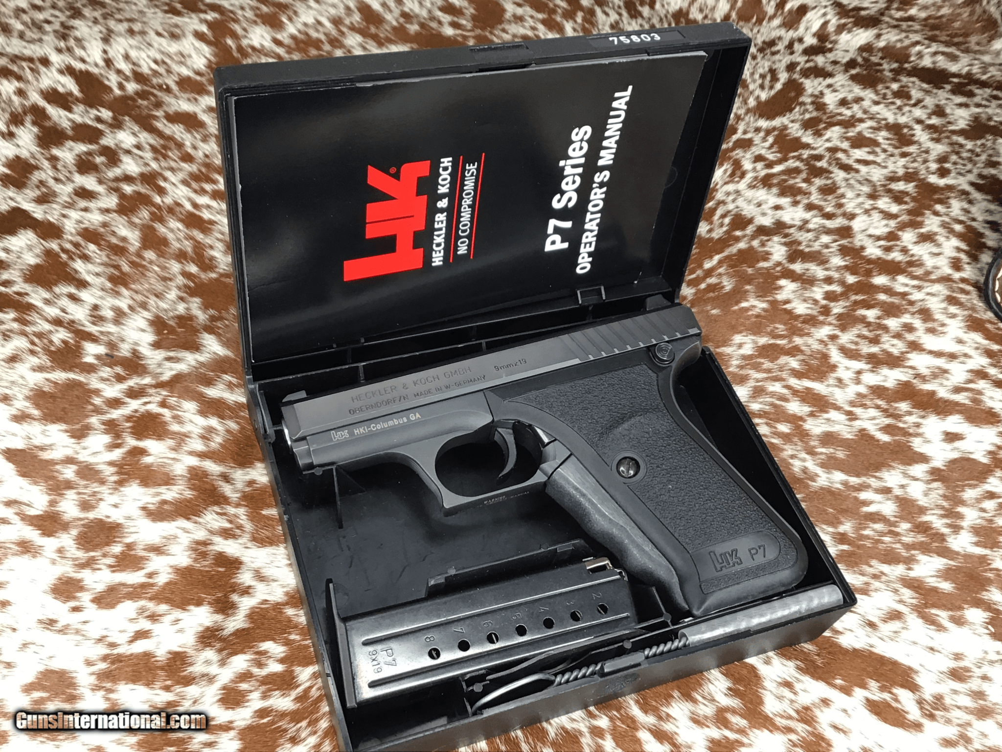 Heckler and Koch P7 Squeeze Cocker, LNIB with Tools, Target, Extra mag. 9mm