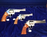 Smith and Wesson Stainless Presentation Set Cased models 629, 686, 63, Three Gun Set NIB - 8 of 15