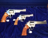 Smith and Wesson Stainless Presentation Set Cased models 629, 686, 63, Three Gun Set NIB - 1 of 15