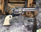 Old Model Ruger Vaquero, .45 Colt, Stainless, Engraved Cylinder, Polished, Boxed - 7 of 13