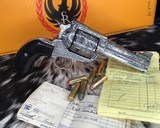 1991 Ruger New Model Super BlackHawk .44 Mag Revolver, 4 5/8 In. Birds Head, 100% Master Hand Engraved - 12 of 24