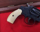 Smith and Wesson model 1903 Hand Ejector, 5 screw, .32, Engraved W/Ivory Grips - 10 of 23