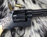 Smith and Wesson model 1903 Hand Ejector, 5 screw, .32, Engraved W/Ivory Grips - 11 of 23