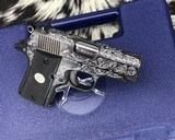 Colt Series 80 MK IV Mustang .380 acp, Hand Engraved, Boxed - 10 of 11
