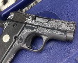 Colt Series 80 MK IV Mustang .380 acp, Hand Engraved, Boxed - 4 of 11