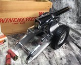 1955 Deluxe Chrome Winchester Signal Cannon with Pine Crate and Ammunition, 10 Gauge. - 25 of 25