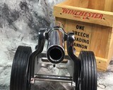 1955 Deluxe Chrome Winchester Signal Cannon with Pine Crate and Ammunition, 10 Gauge. - 3 of 25