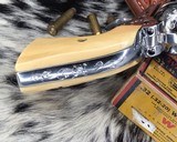 Antique Colt SAA,4.75 inch, Engraved, Carved Ivory, Born 1892 - 11 of 25