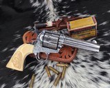 Antique Colt SAA,4.75 inch, Engraved, Carved Ivory, Born 1892 - 2 of 25