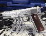 Colt 70 Series Government Model Stainless, Hand Engraved, New - 7 of 16