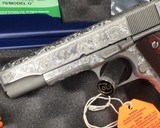 Colt 70 Series Government Model Stainless, Hand Engraved, New - 14 of 16