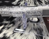 Colt 70 Series Government Model Stainless, Hand Engraved, New - 3 of 16