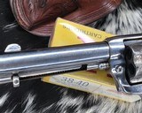 1900 Colt Single Action Bisley Model, 38/40 Nickel, W/Colt Letter - 7 of 18