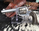 1900 Colt Single Action Bisley Model, 38/40 Nickel, W/Colt Letter - 1 of 18