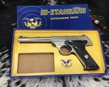 High Standard Sport King Semi-Auto Pistol, Rare Nickel Gun, Boxed - 3 of 18