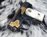 Damascened Automatica Espanola, Gold and Mother of Pearl, Pocket .25 ACP - 2 of 25