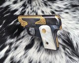 Damascened Automatica Espanola, Gold and Mother of Pearl, Pocket .25 ACP - 10 of 25