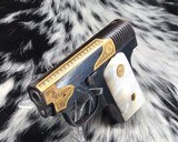 Damascened Automatica Espanola, Gold and Mother of Pearl, Pocket .25 ACP - 3 of 25