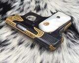 Damascened Automatica Espanola, Gold and Mother of Pearl, Pocket .25 ACP - 20 of 25