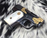 Damascened Automatica Espanola, Gold and Mother of Pearl, Pocket .25 ACP - 12 of 25