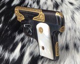 Damascened Automatica Espanola, Gold and Mother of Pearl, Pocket .25 ACP - 5 of 25