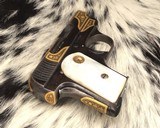 Damascened Automatica Espanola, Gold and Mother of Pearl, Pocket .25 ACP - 18 of 25
