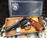 Smith and Wesson model 19, .357 Combat Magnum, 4 in. Boxed, pinned and recessed. - 9 of 16