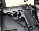 Engraved 1972 Walther PPK/S, .380 acp, matching box,Blued, Bern Germany - 2 of 15