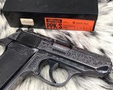 Engraved 1972 Walther PPK/S, .380 acp, matching box,Blued, Bern Germany - 3 of 15