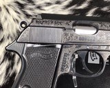 Engraved 1972 Walther PPK/S, .380 acp, matching box,Blued, Bern Germany - 6 of 15
