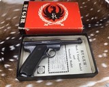 1950 Ruger MKI, First Year, 4 Digit S.N., Red Eagle Grips, Boxed - 3 of 11