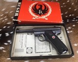 1950 Ruger MKI, First Year, 4 Digit S.N., Red Eagle Grips, Boxed - 6 of 11