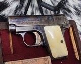1925 Colt Model 1908 Case Colored W/ Preban Ivory Grips, Unfired in Wood Presentation case. Gorgeous - 2 of 12