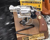 1969 Colt Detective Special, Nickel, .38 Special, Boxed, Unfired in Wrapper, W/letter - 23 of 24