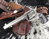 1907 Colt SAA1sr Gen., 5.5 inch, .45 Colt , D.W. Harris engraved, Silver Plated, Archives letter. - 20 of 25