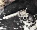 1907 Colt SAA1sr Gen., 5.5 inch, .45 Colt , D.W. Harris engraved, Silver Plated, Archives letter. - 15 of 25