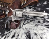 1907 Colt SAA1sr Gen., 5.5 inch, .45 Colt , D.W. Harris engraved, Silver Plated, Archives letter. - 21 of 25