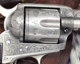 1907 Colt SAA1sr Gen., 5.5 inch, .45 Colt , D.W. Harris engraved, Silver Plated, Archives letter. - 2 of 25