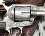1907 Colt SAA1sr Gen., 5.5 inch, .45 Colt , D.W. Harris engraved, Silver Plated, Archives letter. - 25 of 25