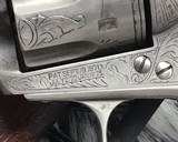 1907 Colt SAA1sr Gen., 5.5 inch, .45 Colt , D.W. Harris engraved, Silver Plated, Archives letter. - 16 of 25