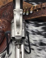 1907 Colt SAA1sr Gen., 5.5 inch, .45 Colt , D.W. Harris engraved, Silver Plated, Archives letter. - 22 of 25