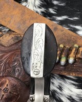 1907 Colt SAA1sr Gen., 5.5 inch, .45 Colt , D.W. Harris engraved, Silver Plated, Archives letter. - 13 of 25