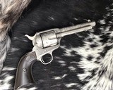 1907 Colt SAA1sr Gen., 5.5 inch, .45 Colt , D.W. Harris engraved, Silver Plated, Archives letter. - 23 of 25