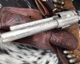 1907 Colt SAA1sr Gen., 5.5 inch, .45 Colt , D.W. Harris engraved, Silver Plated, Archives letter. - 4 of 25