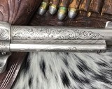 1907 Colt SAA1sr Gen., 5.5 inch, .45 Colt , D.W. Harris engraved, Silver Plated, Archives letter. - 6 of 25