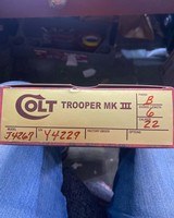 1979 Colt Trooper MKIII, 6 inch, .22LR, Unfired, Boxed - 7 of 20