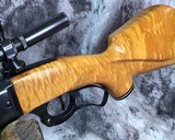 Savage 99 Rifle, .219 Zipper, Custom Fiddle Back Maple Stock, Lyman Target Scope - 10 of 22